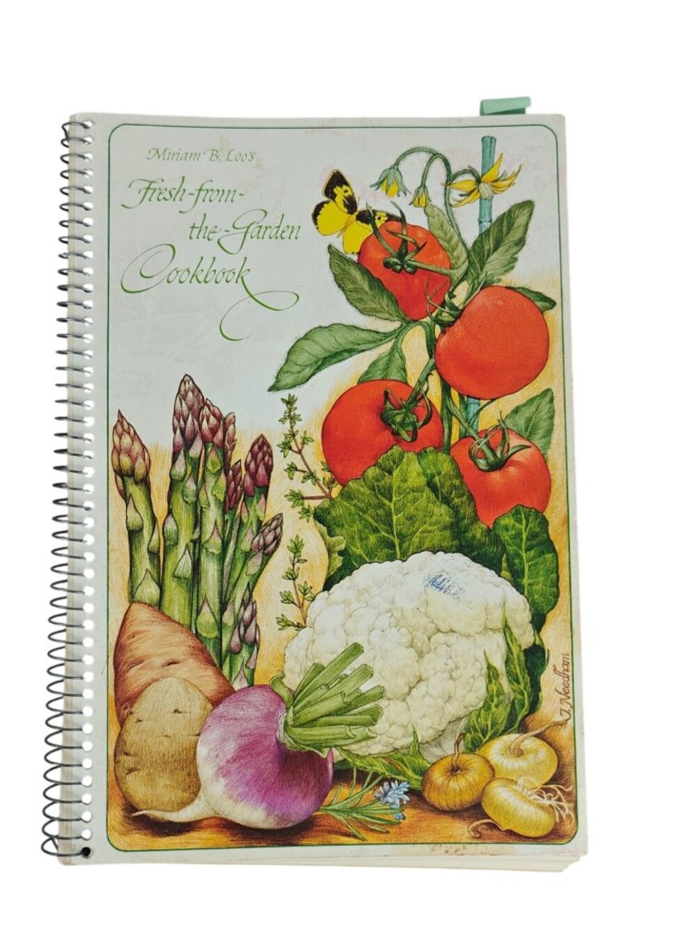 Miriam B. Loos Fresh-From-The-Garden Cookbook 1980 Spiral-Bound Illustrated